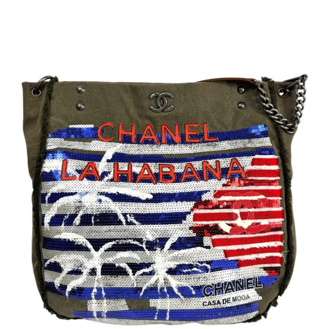 Chanel, Sac Cabas Paris Cuba toile kaki