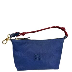 Miu Miu Pochette en toile bleu