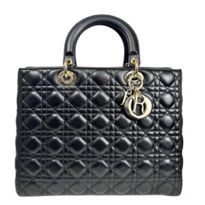 Christian Dior, sac Lady dior cuir noir