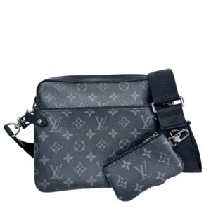 Louis Vuitton année 2024 Sacoche « Trio Messenger » en toile Monogram éclipse