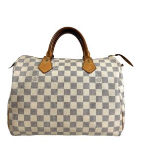 Louis Vuitton année 2009 Sac « Speedy » 30cm en toile damier azur