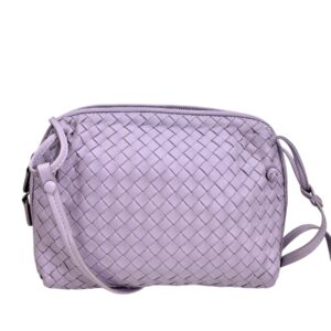 Bottega Veneta, sac "Nodini" cuir agneau nappa intrecciato violet