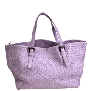 Bottega Veneta, sac cabas GM cuir agneau nappa intrecciato violet