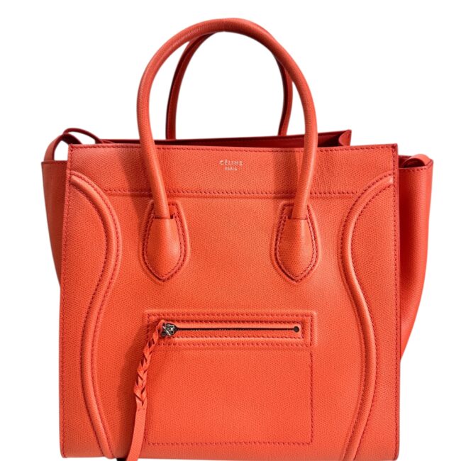 Celine, Sac Phantom en cuir orange