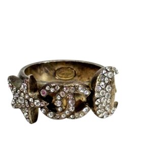 Chanel, Bague fantaisie 2017 métal doré