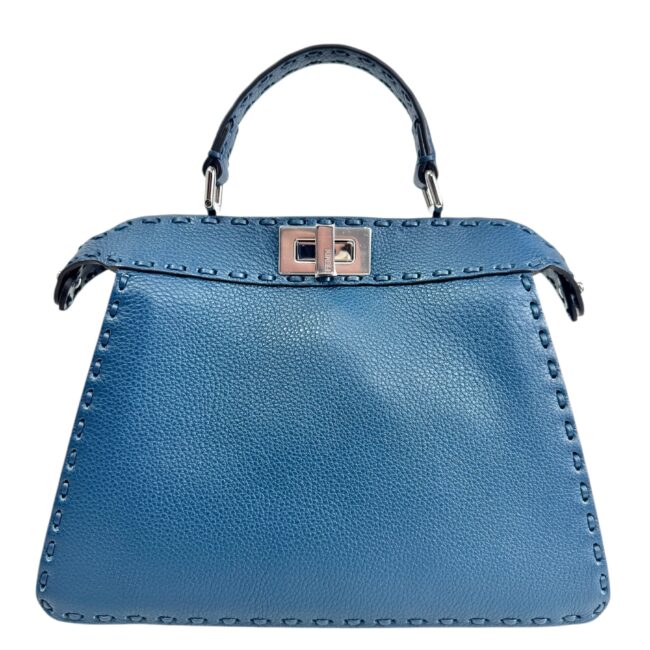 Fendi Selleria Sac « Peekaboo » en taurillon marine