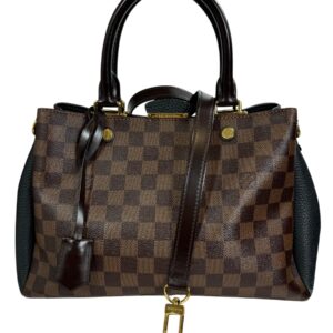 Louis Vuitton année 2018. Sac « Brittany » en toile damier ébène