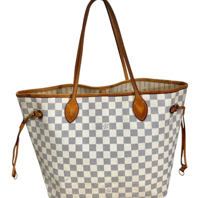 Louis Vuitton année 2011 Sac « Neverfull » MM en toile damier azur