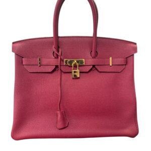 Hermès Paris made in France année 2014 Sac « Birkin » 35cm en veau Togo rubis
