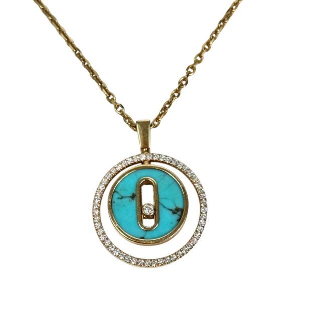Messika, collier roue turquoise
