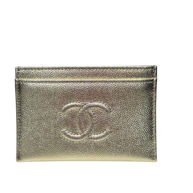 Chanel, porte carte doré