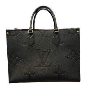Louis Vuitton, Sac "OnTheGo" en veau Monogram empreinte noir
