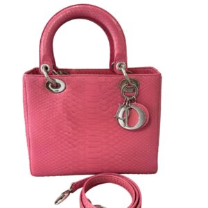 Lady Dior python rose MM
