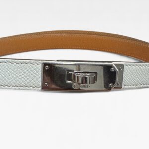 Hermès, Ceinture "Kelly 18" craie